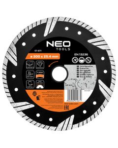 Tarcza diamentowa 200 x 25.4 mm, turbo 57-871