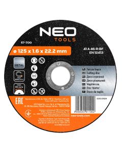 Tarcza tnąca do metalu 125 x 1.6 x 22 mm, 41 A 46-R-BF 57-700