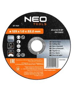 Tarcza tnąca do metalu 125 x 1.0 x 22.2 mm, 41 A60-R-BF 57-707