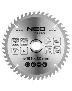 Tarcza do pilarki, zagłębiarki, widiowa, 165 x 1.4 x 2.0 x 20 mm, 48 zębów 55-687