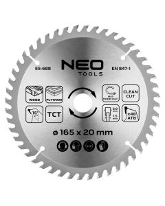 Tarcza do pilarki, zagłębiarki, widiowa, 165 x 1.5 x 2.6 x 20 mm, 48 zębów 55-688