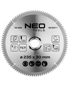 Tarcza do pilarki, widiowa, 235 x 30 mm, 100 zębów, do aluminium 55-695