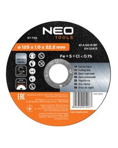 Tarcza tnąca do metalu 125 x 1.0 x 22.2 mm, 41 A60-R-BF, INOX 57-733
