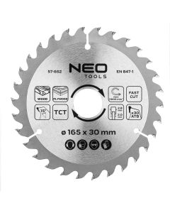 Tarcza do pilarki, widiowa, 165 x 30 mm, 30 zębów 57-652