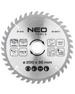 Tarcza do pilarki, widiowa, 200 x 30 mm, 40 zębów 57-676