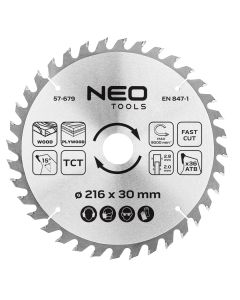 Tarcza do pilarki, widiowa, 216 x 30 mm, 36 zębów 57-679