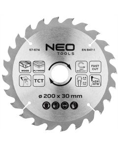 Tarcza do pilarki, widiowa, 200 x 30 mm, 24 zęby 57-674