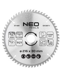 Tarcza do pilarki, widiowa, 216 x 30 mm, 60 zębów 57-681