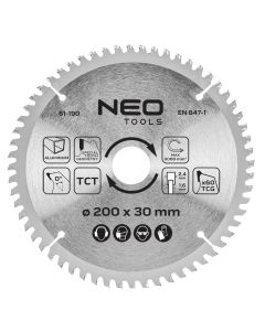 Tarcza do pilarki, widiowa, 200 x 30 mm, 60 zębów, do aluminium 61-190