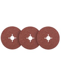 Krążki ścierne fibra 125, K120, 3 szt. 55-859