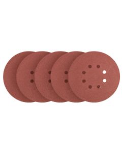 Krążki ścierne rzep 150 mm, P150, 5 szt., z 8 otworami 55-950