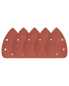 Papiery ścierne na rzep, żelazko 102 x 140 mm, P150, 5 szt., z 5 otworami do szlifierki 59G335 57-828