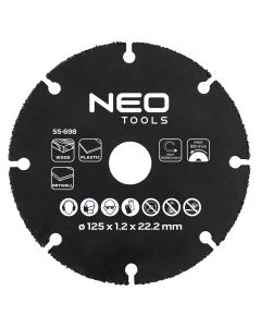 Tarcza tnąca HM do drewna i tworzyw sztucznych 125 x 22.2 mm 55-698