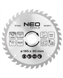 Tarcza do pilarki, widiowa, 185 x 30 mm, 36 zębów 57-664