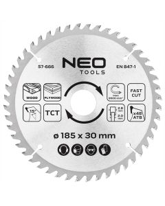 Tarcza do pilarki, widiowa, 185 x 30 mm, 48 zębów 57-666