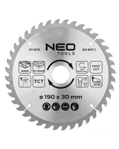 Tarcza do pilarki, widiowa, 190 x 30 mm, 40 zębów 57-670