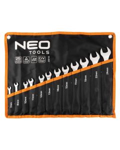 Zestaw kluczy płasko-oczkowych, 12 szt., 7 - 24 mm, SATYNA 09-991