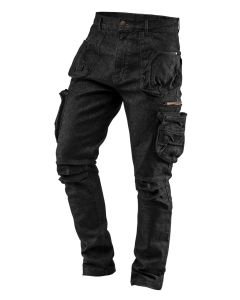 Spodnie robocze 5-kieszeniowe DENIM, czarne 81-233