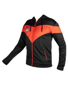Bluza M4K Garage z kapturem, czarno-czerwona 81-100