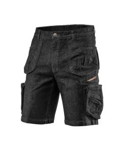 Krótkie spodenki robocze DENIM, czarne 81-273