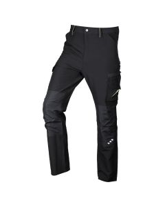 Spodnie robocze Mix&Match, 4 way stretch, czarno-zielone 81-295-1