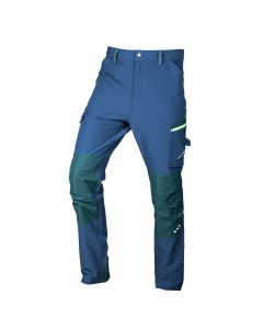 Spodnie robocze Mix&Match, 4 way stretch, granatowo-zielone 81-295-3
