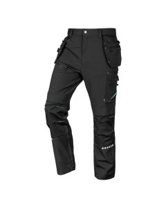 Spodnie robocze Mix&Match, 4 way stretch, z kaburami, Cordura, czarne 81-296-3