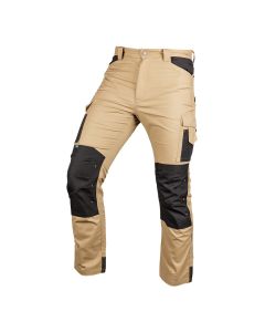 Spodnie robocze Mix&Match, Canvas, wzmocnienia z Cordury, beżowo-czarne 81-350-3
