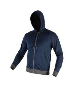 Bluza rozpinana z kapturem COMFORT, granatowa 81-513