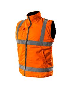 Bezrękawnik roboczy, dwustronny, jedna strona odblaskowa, pomarańczowa, 81-521