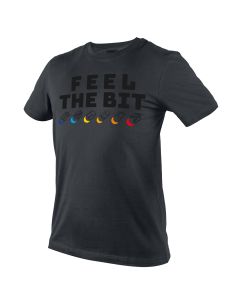 T-shirt z nadrukiem, FEEL THE BIT 81-641