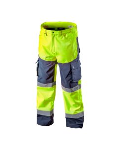 Spodnie robocze ostrzegawcze softshell, żółte, 81-750