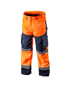 Spodnie robocze ostrzegawcze softshell, pomarańczowe 81-751