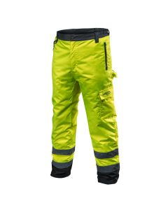 Spodnie robocze ostrzegawcze ocieplane, żółte 81-760