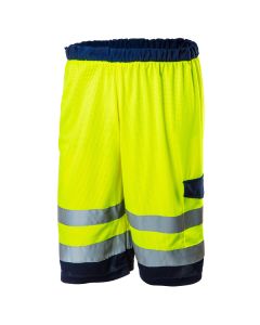 Krótkie spodenki ostrzegawcze, żółte, siatkowe 81-782