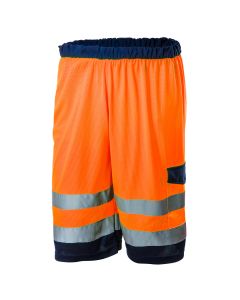 Krótkie spodenki ostrzegawcze, pomarańczowe, siatkowe 81-783