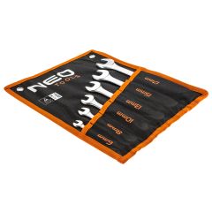 Klucze płasko-oczkowe 6-17 mm, zestaw 6 szt. 09-750