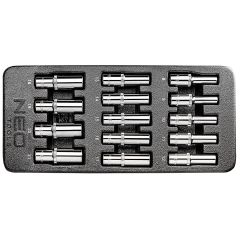 Nasadki długie 1/2", 8-21 mm, zestaw 14 szt., wkładka 84-243