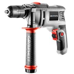 Wiertarka udarowa 550W, uchwyt samozaciskowy 13 mm, obroty 0-3000 min⁻¹, walizka + 10 wierteł 58G735