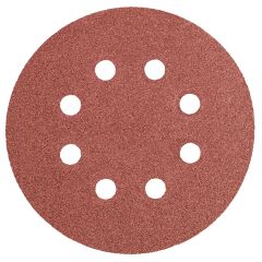 Krążki ścierne 125 mm, K100, 5 szt., z 8 otworami 55H942