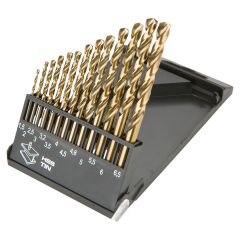 Wiertła do metalu HSS-TiN 1.5-6.5 mm, zestaw 13 szt. 57H198