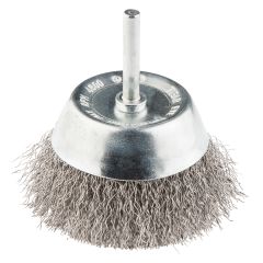 Szczotka druciana doczołowa z trzpieniem 50 mm, INOX 57H599