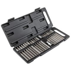 Końcówki wkrętakowe Spline, Torx, sześciokątne, zestaw 40 szt. 39D377