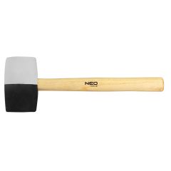 Młotek gumowy 63 mm, 680 g, czarno-biała guma 25-068