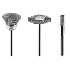 Szczotki stalowe, pędzelkowa, kielichowa, talerzowa, kpl. 3 szt. 55H066