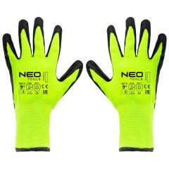 Rękawice robocze ocieplane, nylon powlekany lateksem, 4142X, rozmiar 9 97-613-9