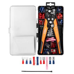 Automatyczny ściągacz izolacji 205 mm, czołowy + konektory 230 szt. 01-542