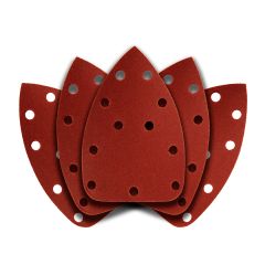 Papier ścierny na rzep delta 140 x 140 x 80 mm, K240, 5 szt., z otworami 54H015