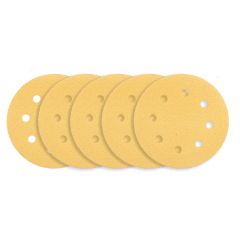 Papier ścierny na rzep 180 mm, K80, 5 szt., z 8 otworami do szlifierki 59G263 54H022