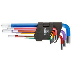 Klucze sześciokątne 1.5-10 mm, kolorowe, zestaw 9 szt. 35D966